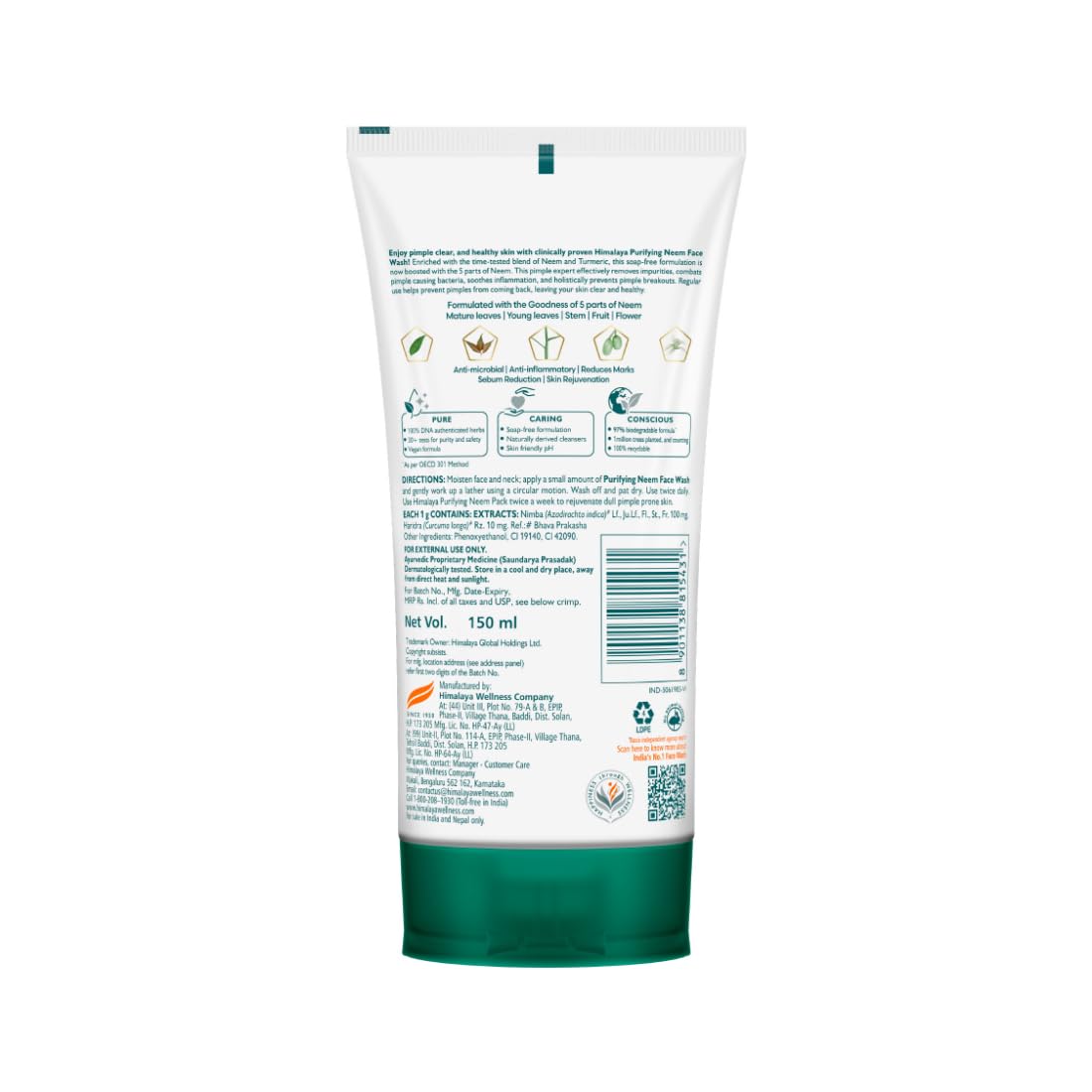 Himalaya Purifying Neem Face Wash 100ml | Bulk & Wholesale - Image 2